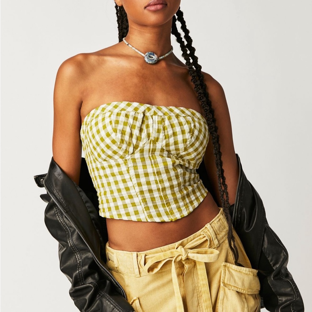 Leilani Gingham Tube Top